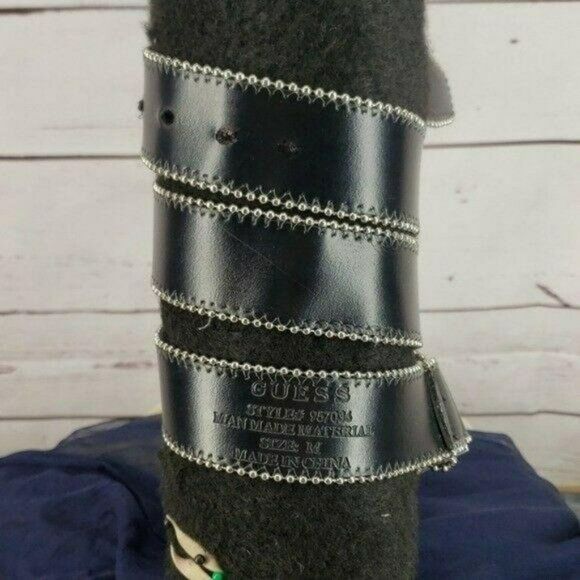 Guess Style #957036 Black‎ With Silver Belt - Picture 7 of 8